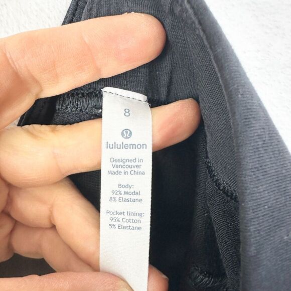 Lululemon Twisted & Tucked Jogger Pant Size 8 Black 25" Modal French Terry - Picture 6 of 6